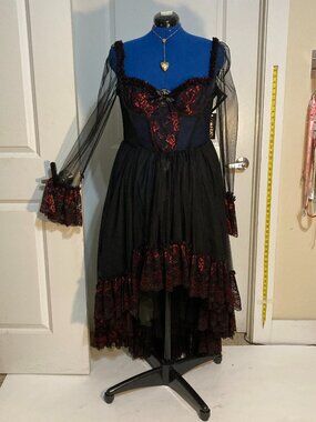 Dolls Kill Widow Dance with Death High-Low Dress